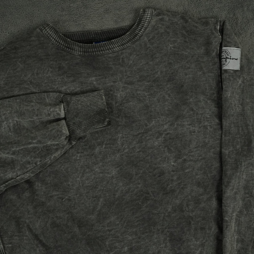 Vintage Champion Sweatshirt Mens Large‎ Gray Acid Wash Made In USA Long Sleeve